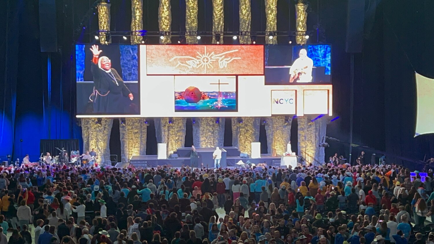Thousands of Catholic teens take part in a general session during this year’s National Catholic Youth Conference in Indianapolis.